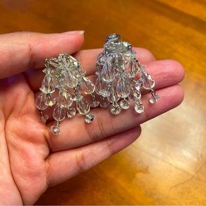 Vintage Sherman Waterfall/ Chandelier Clip On Earrings